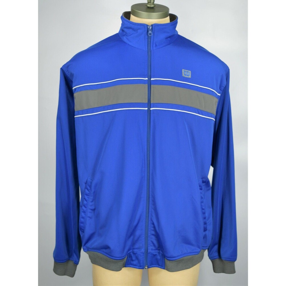 Wilson Men's Blue Jacket Size XXL Blue Mock Neck Polyester Lined NEW